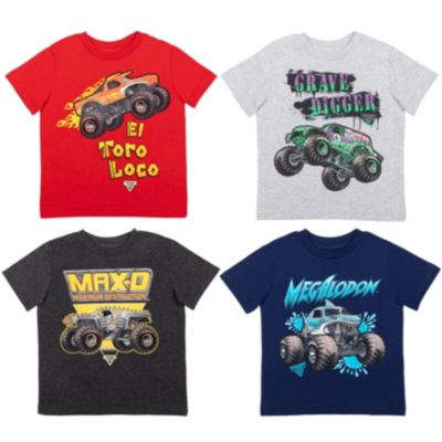 Monster Jam Little Boys (6-8) 4-Pack Short Sleeve Tees