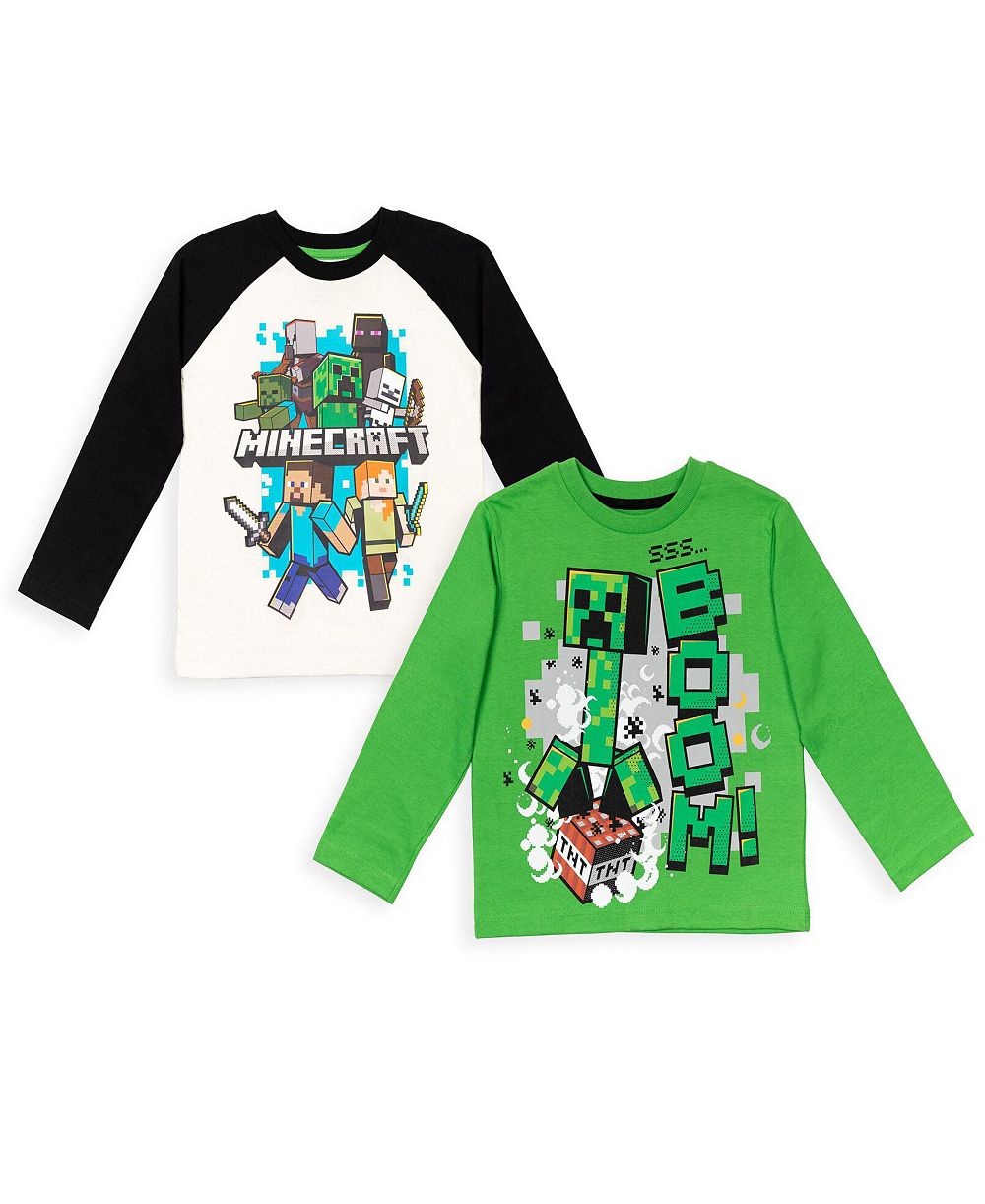 Minecraft Boys Mobs 2 Pack Long Sleeve Graphic T-Shirt [SizeDescription1]