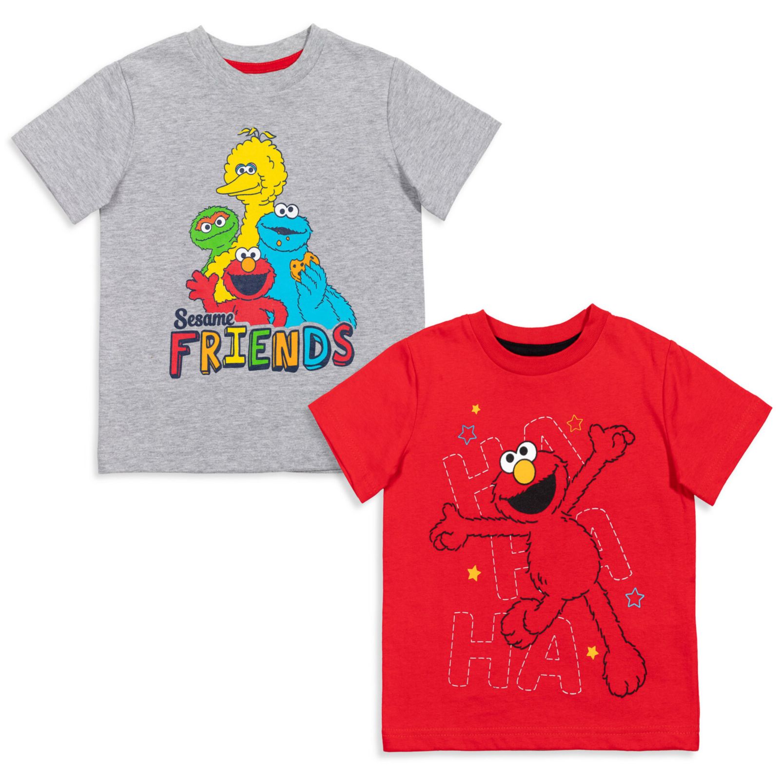 Набор из 2 футболок и книжки Sesame Street для малышей Elmo's Book of Friends