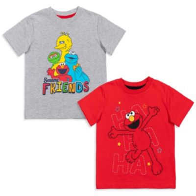Набор из 2 футболок и книжки Sesame Street для малышей Elmo's Book of Friends