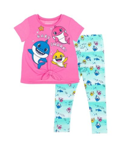 Комплект Baby Shark Pinkfong Shark T-Shirt и Leggings для девочек