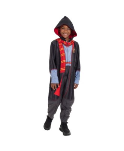 Harry Potter Big Boys Gryffindor Fleece Zip Up Costume Coverall