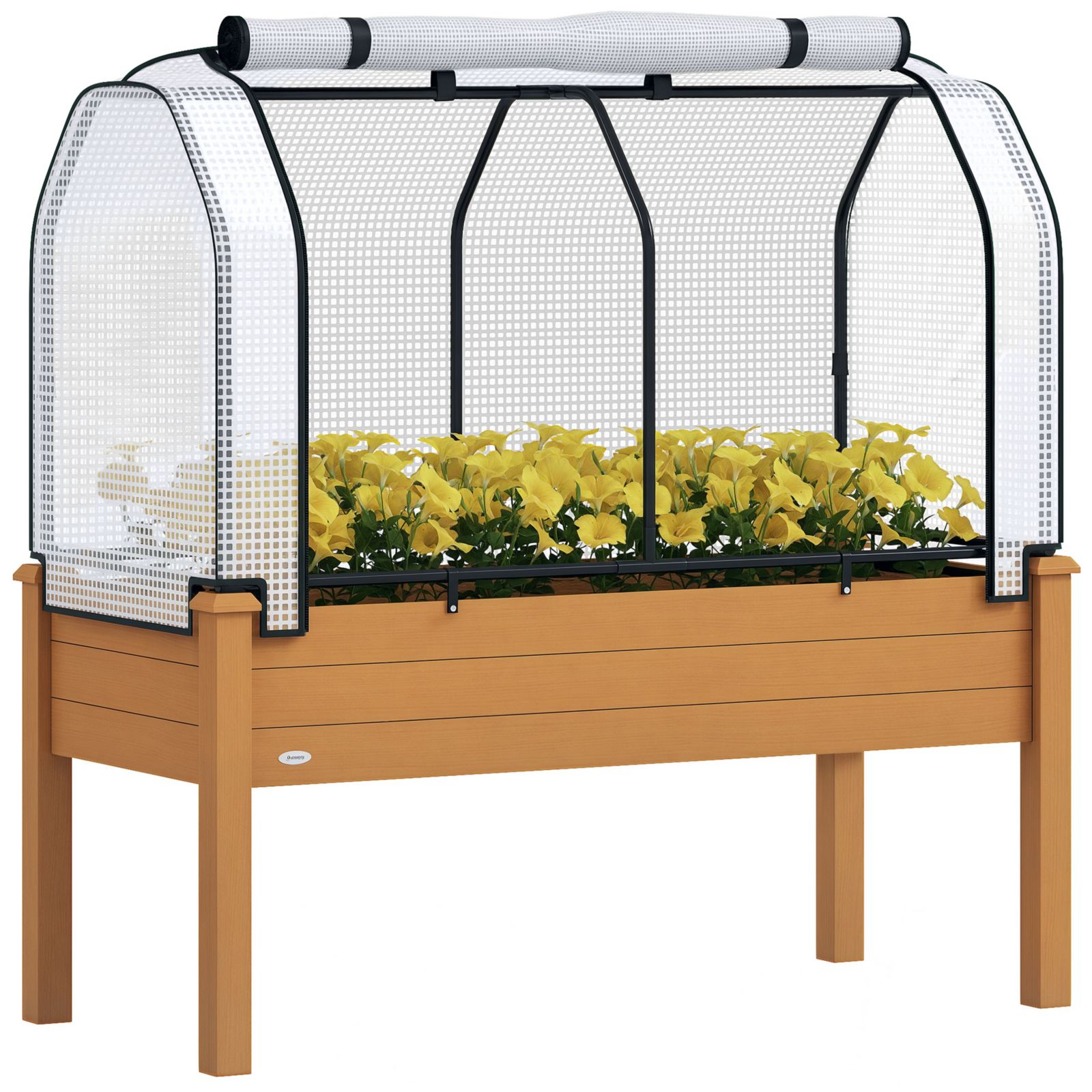 Outsunny 48 x 22 x 46 inch Raised Garden Bed w/ PE Cover,