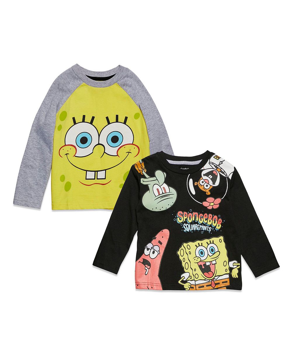 Детский комплект из 2-х футболок SpongeBob SquarePants с длинным рукавом