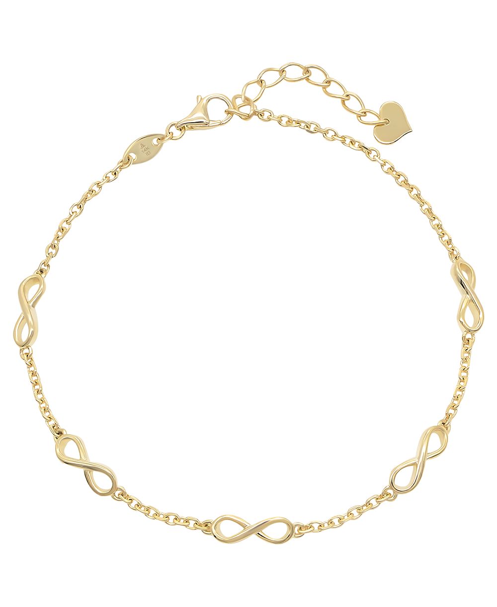 DEVATA Infinity Chain Bracelet in 14K Gold