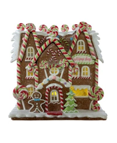 Светодиодный сувенир Kurt Adler Gingerbread Lollipop Shop на батарейках 8.46-Inch
