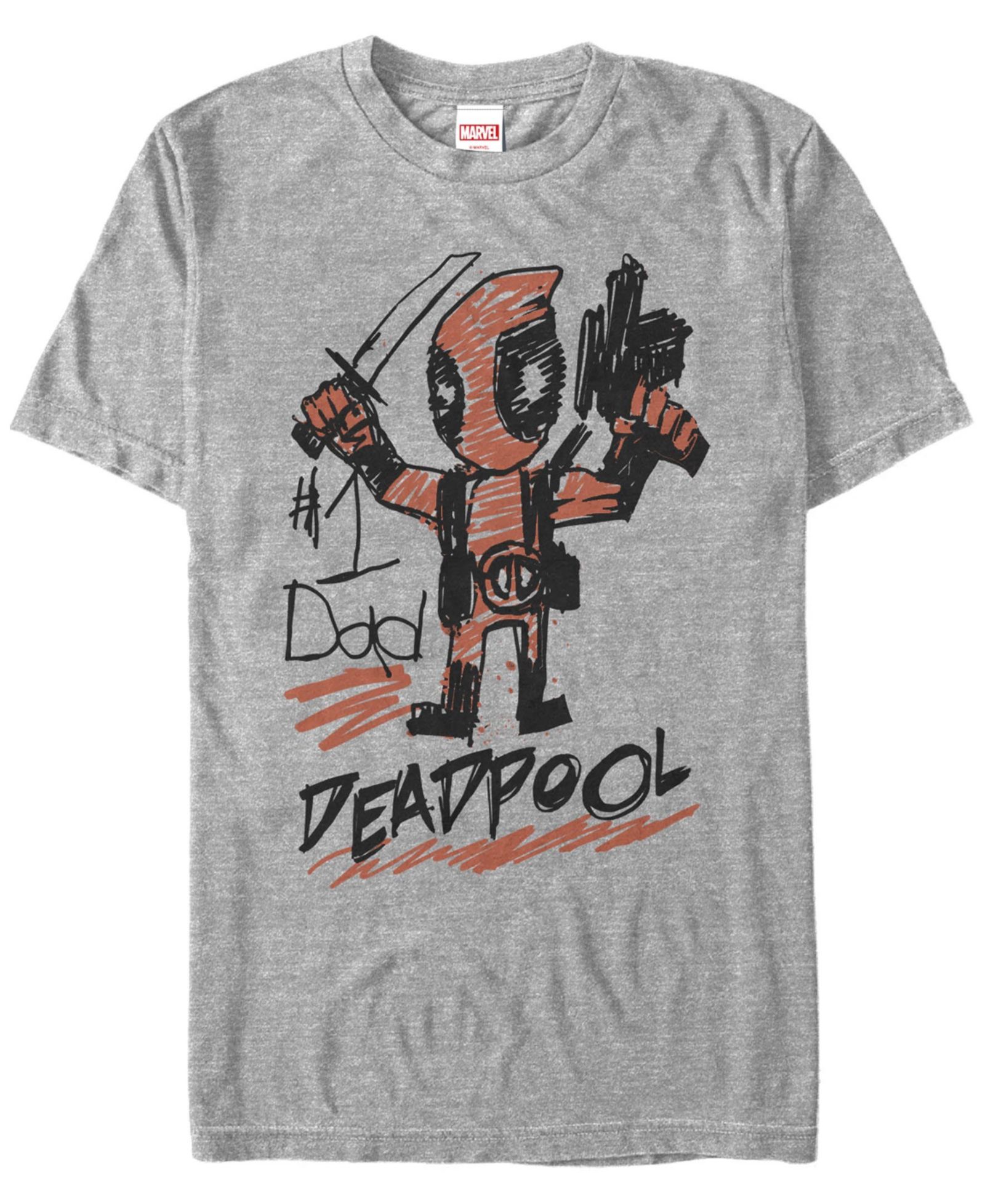 Fifth Sun Men's Deadpool Dad Short Sleeve T-Shirt