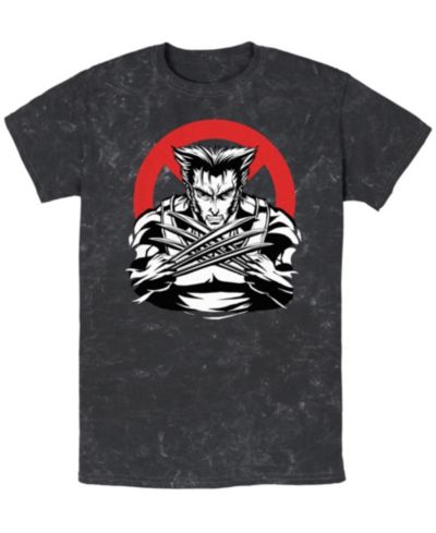 Fifth Sun Men's Marvel X-Men Wolverine Anime Short Sleeve Mineral Wash Tee