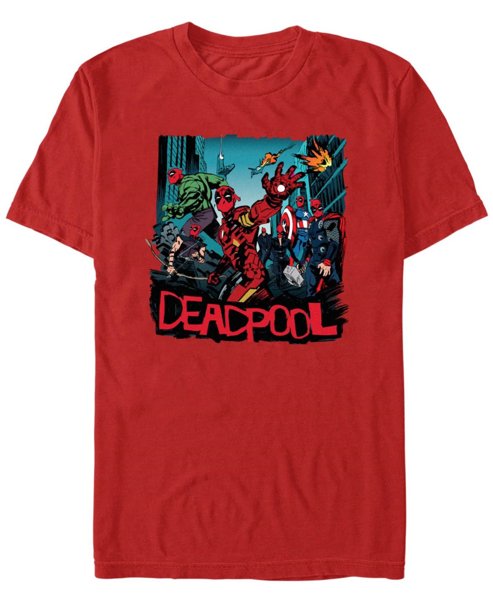 Мужская футболка Fifth Sun Men's Deadpoop Like Avengers с коротким рукавом
