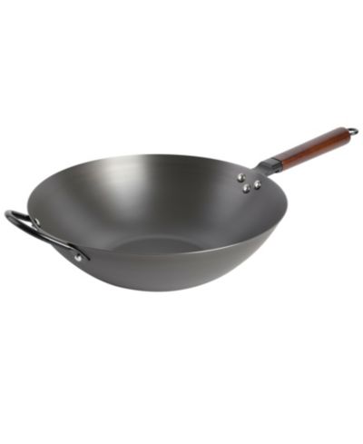 Babish 14-Inch Carbon Steel Flat Bottom Wok