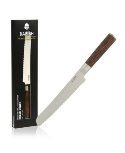 Нож для хлеба Babish 8-Inch High-Carbon 1.4116 German Steel Serrated с деревянной ручкой, Full-Tang