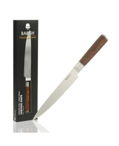 Нож для разделки Babish 8-Inch Carving Knife High-Carbon 1.4116 German Steel с деревянной ручкой, Full-Tang для мяса, индейки, жаркого и BBQ
