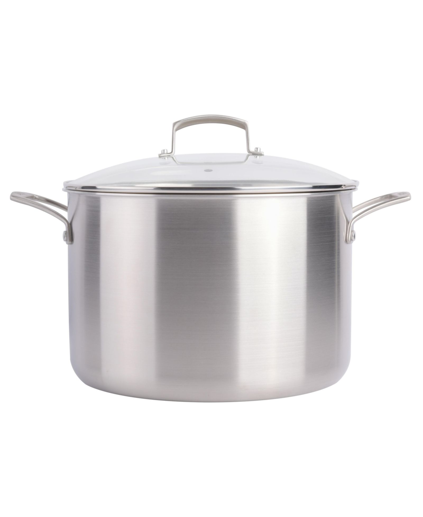 Кастрюля Babish 8 Quart Tri-Ply Stainless Steel с стеклянной крышкой и черными ручками – сотейник, подходит для духовки и посудомоечной машины