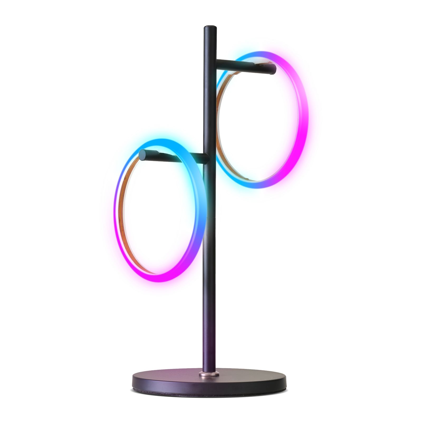 Настольная LED лампа Saturn 21" Black с меняющимся цветом светового кольца