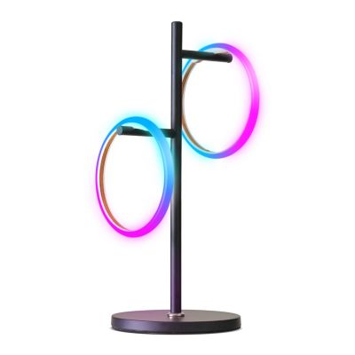Настольная LED лампа Saturn 21" Black с меняющимся цветом светового кольца