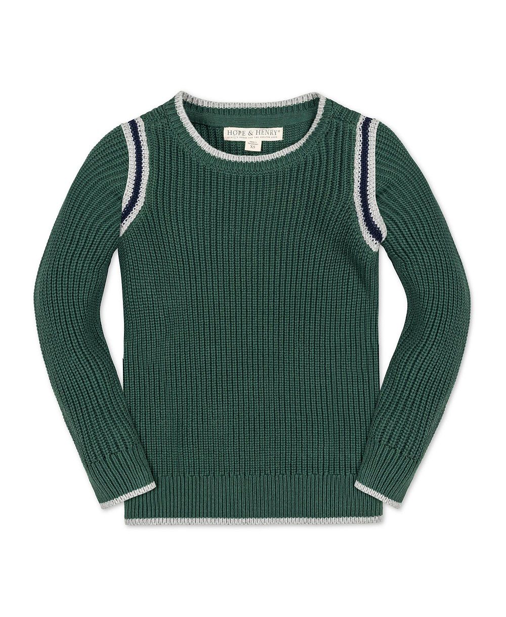 Hope & Henry Детский джемпер Organic Long Sleeve Sporty Crew Neck