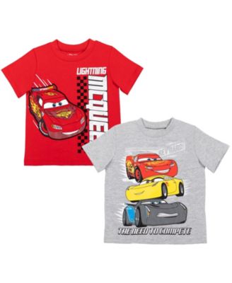 Мужские футболки Cars Lightning McQueen для мальчиков (6-12 лет), 2 шт, с коротким рукавом