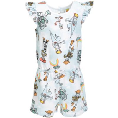Toy Story Little Girls Girls(6-12) Sleeveless Romper One Pieces