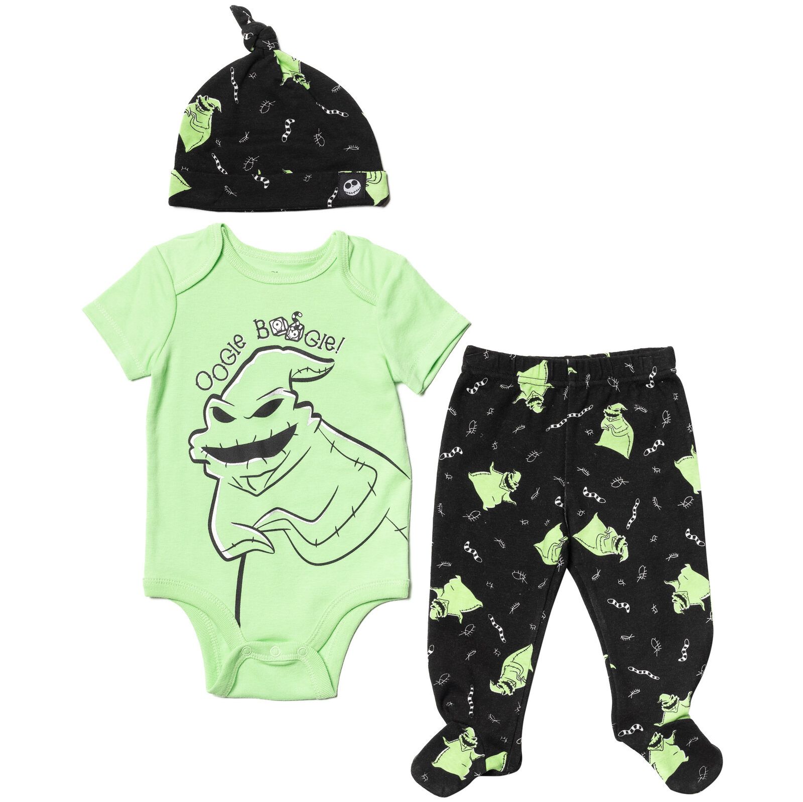 Nightmare Before Christmas Детский комплект из боди, брюк и шапки 3 Piece Outfit Set