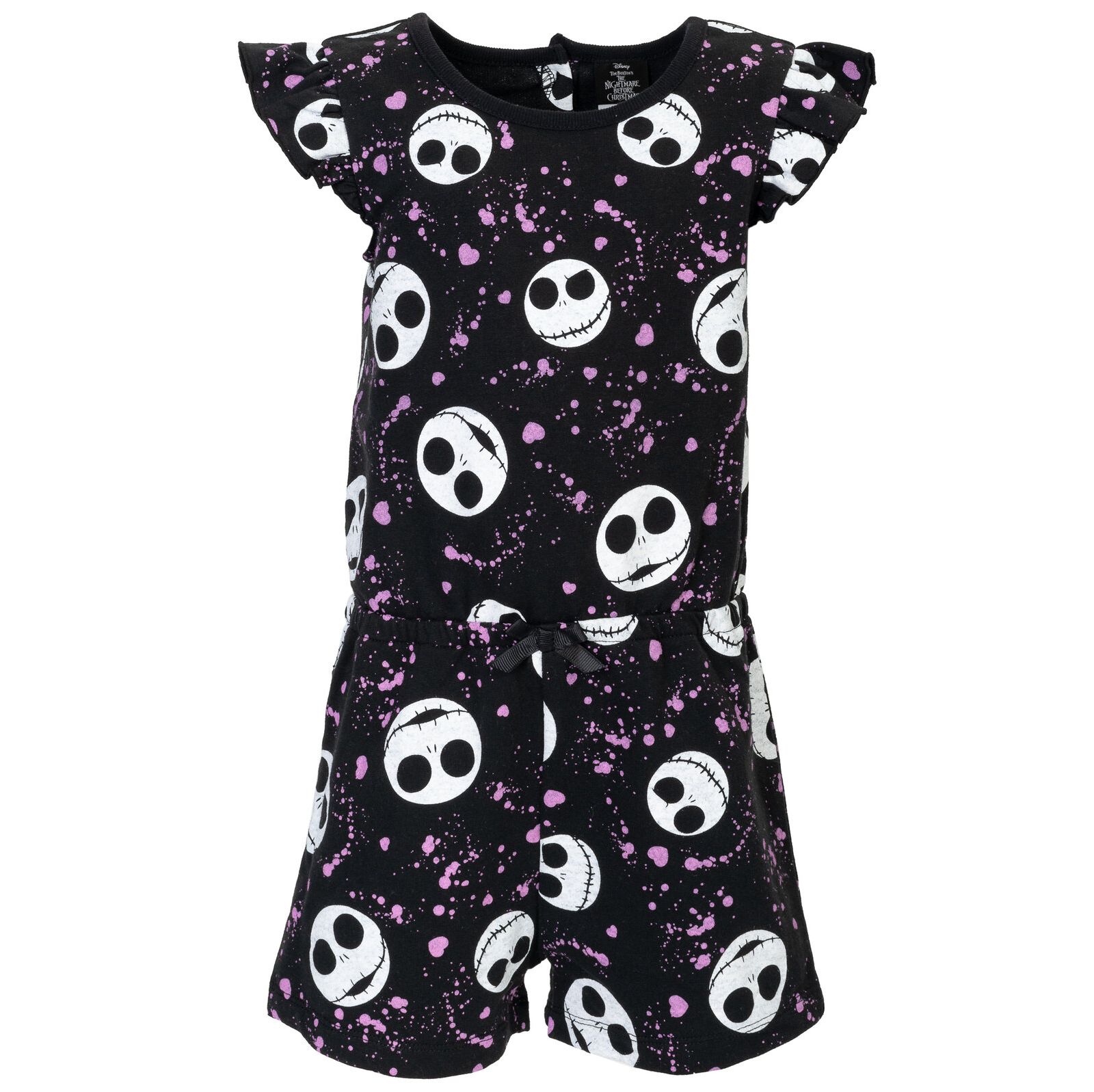Nightmare Before Christmas Toddler Girls Jack Skellington Sleeveless Skater Romper