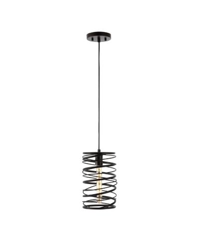 Helisa 7.25" 1-Light Modern Contemporary Iron Spiral LED Pendant, Oil Rubbed Bronze