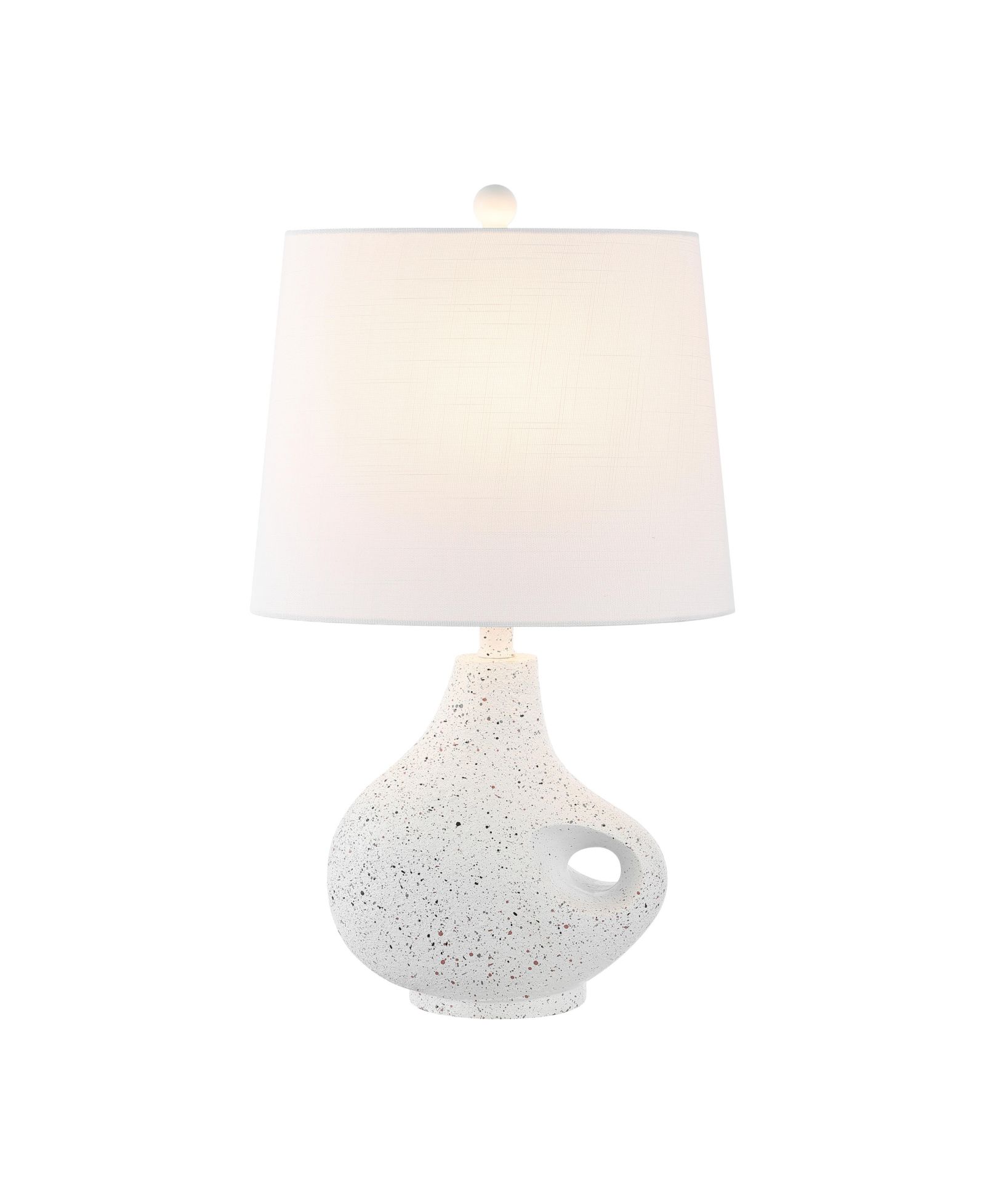 Jonathan Y Charlotte дизайнерская настольная LED лампа 24" White Terrazzo
