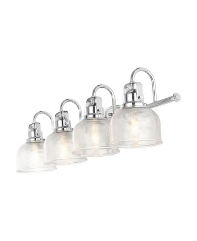 Jonathan Y уличный светильник Virginia 30" 4-Light Metal/Glass LED Chrome