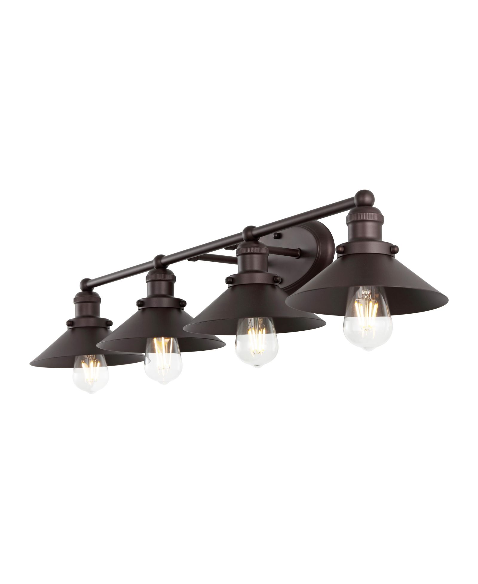 July 36.25" 4-Light Metal Vanity Light, Oil Rubbed Bronze