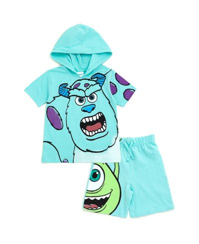 Комплект Monsters Inc. Hooded T-Shirt и шорты из French Terry для малышей