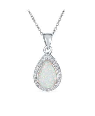 Ожерелье Bling Jewelry с акцентом CZ и кулоном из опала