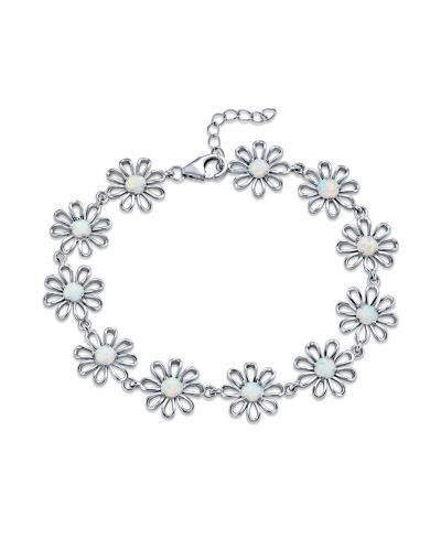 Bling Jewelry браслет-анклет с цветами из серебра.925
