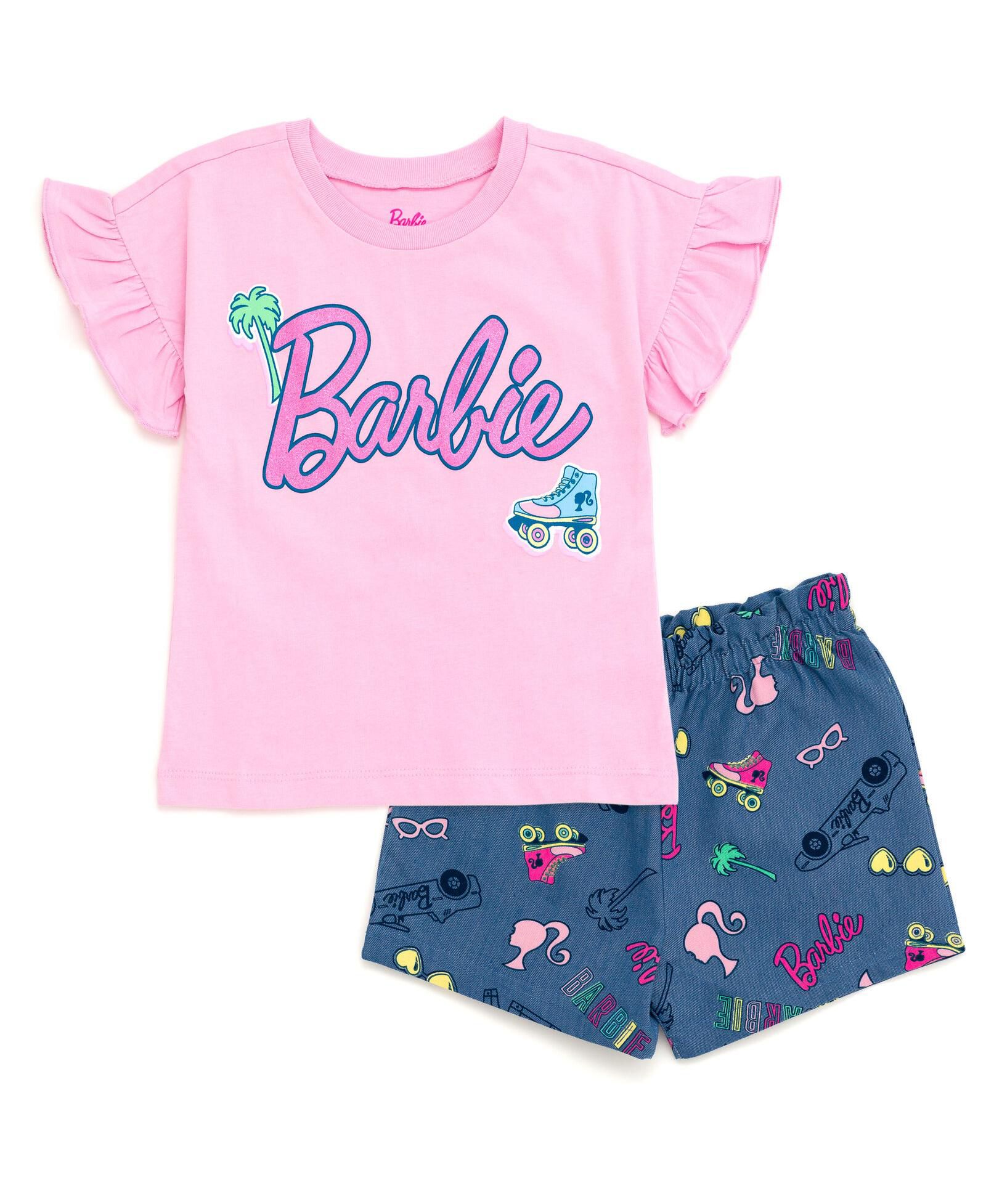 Barbie комплект футболка и шорты Peplum для девочек