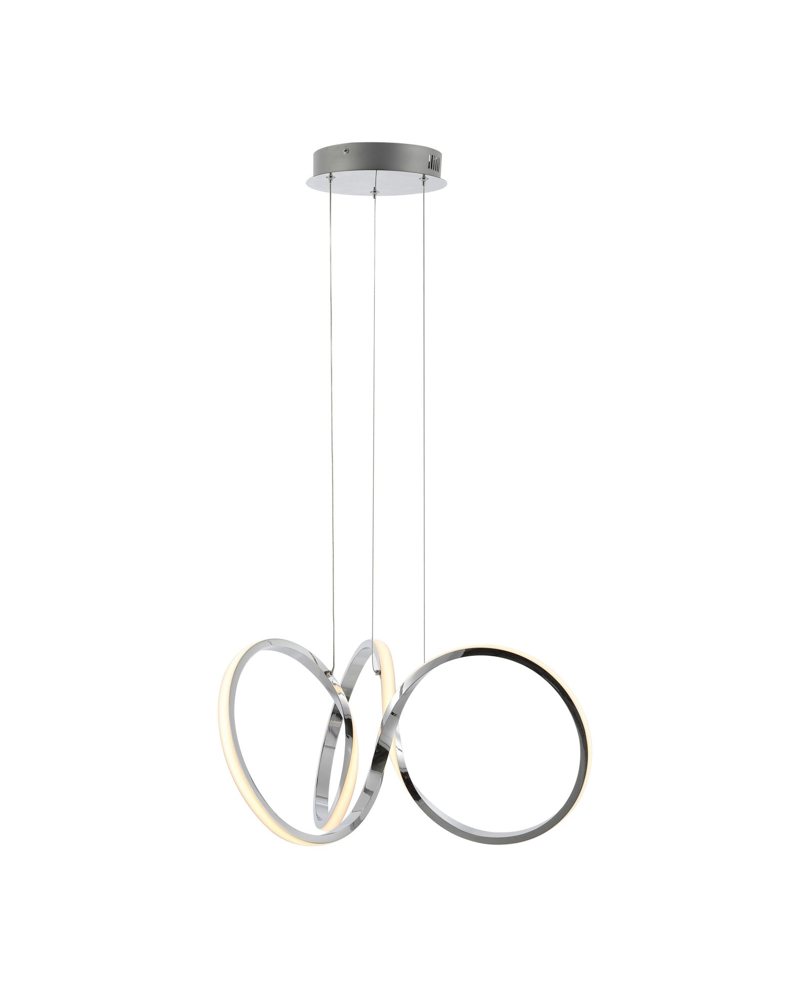 Jonathan Y Helix 24" 1-Light Contemporary Minimalist Aluminum Ribbon Integrated LED Pendant