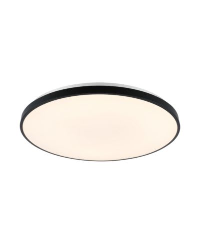 Astrid 21.25" 1-Light Modern Minimalist Iron Circle Integrated LED Flush Mount, Black