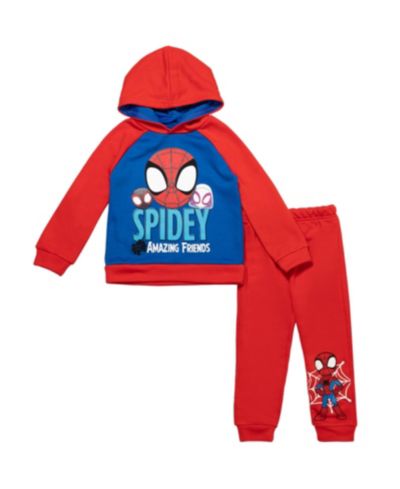 Spidey and His Amazing Friends Toddler Boys Marvel Fleece Pullover Hoodie and Pants Outfit Set