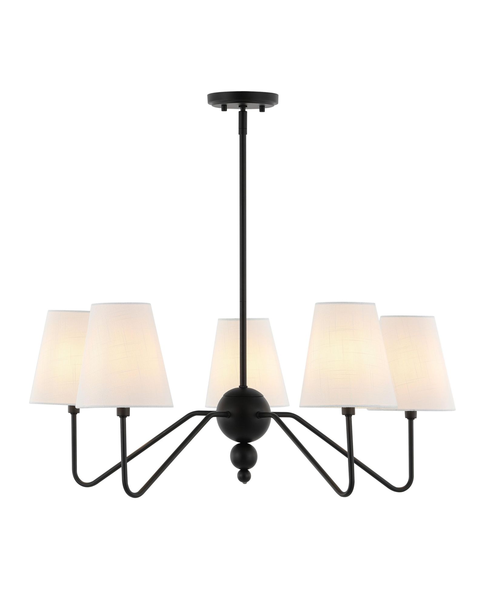 Люстра Skylar 32" 5-Light Classic Minimalist Iron Inverted Gourd LED Black