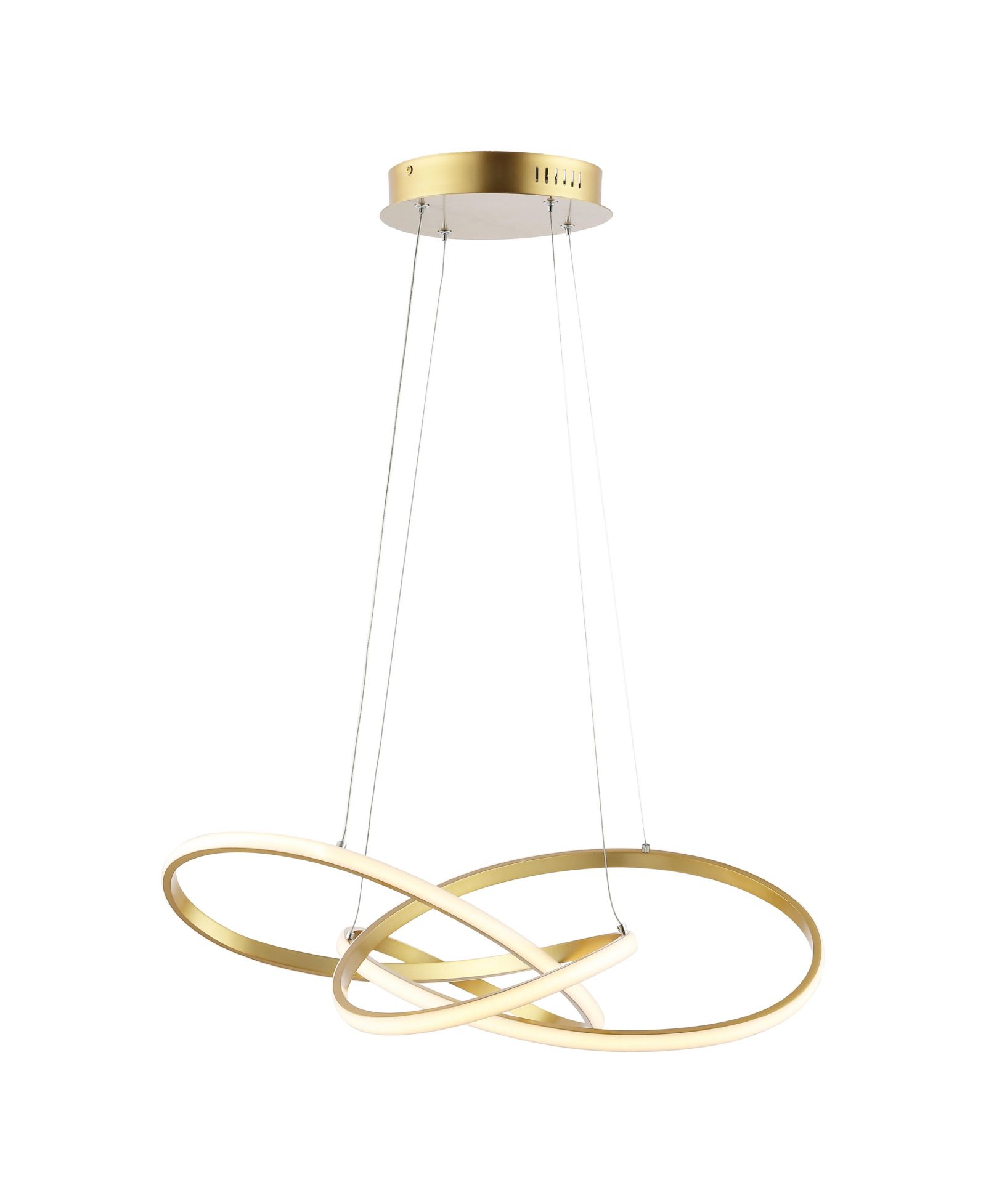 Alexia 25" Abstract Integrated LED Metal Adjustable Pendant, Gold Painting