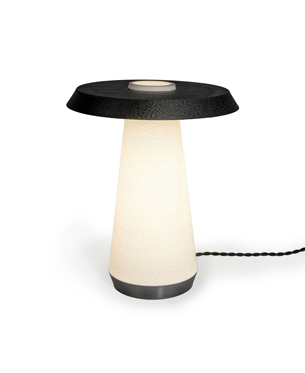 Настольная лампа Jonathan Y Bruno 12.25" Mid-Century Minimalist LED, White/Black