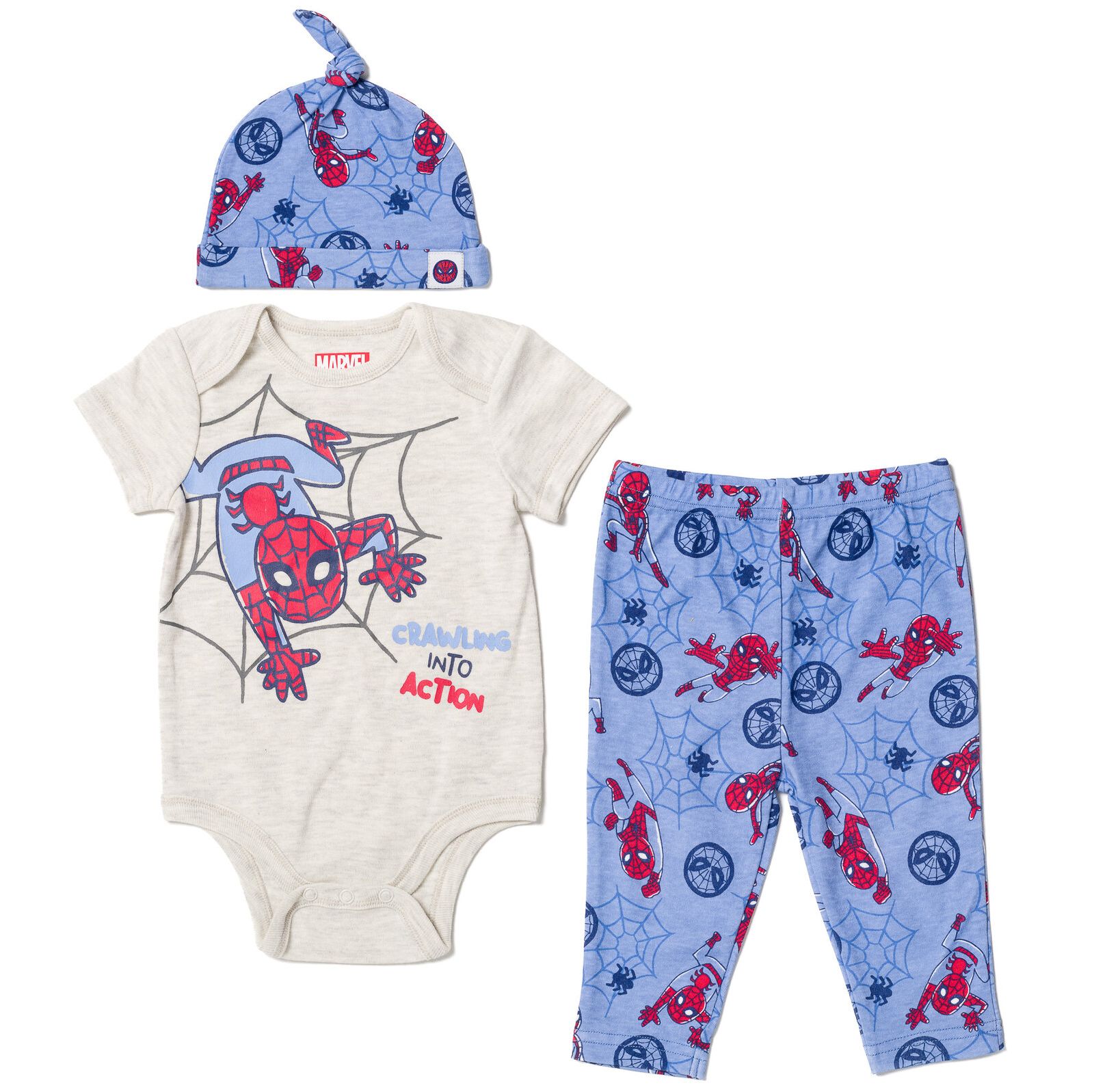 Avengers Детский комплект Avengers Baby Boys Bodysuit, Pants и Hat, 3 Piece Outfit Set