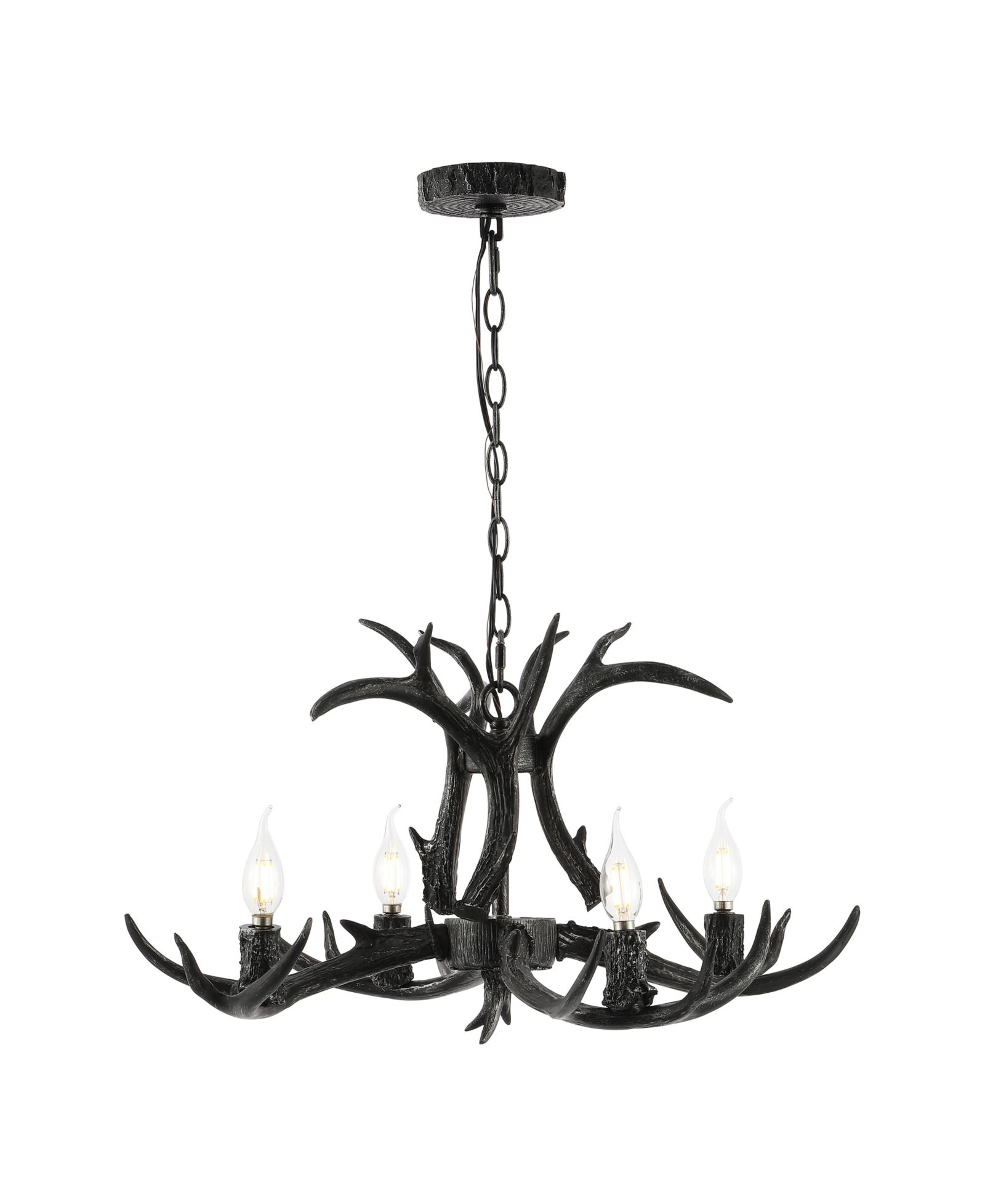 Люстра Eldora 26" Adjustable Resin Antler 4-Light LED Black