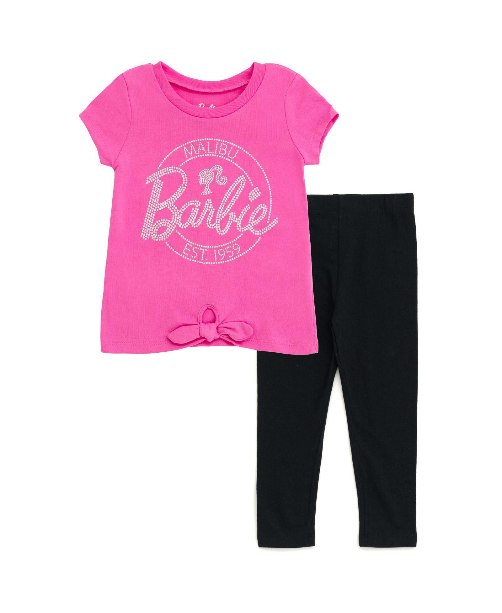 Комплект из футболки и легинсов Barbie для девочек-малышей, 2 предмета