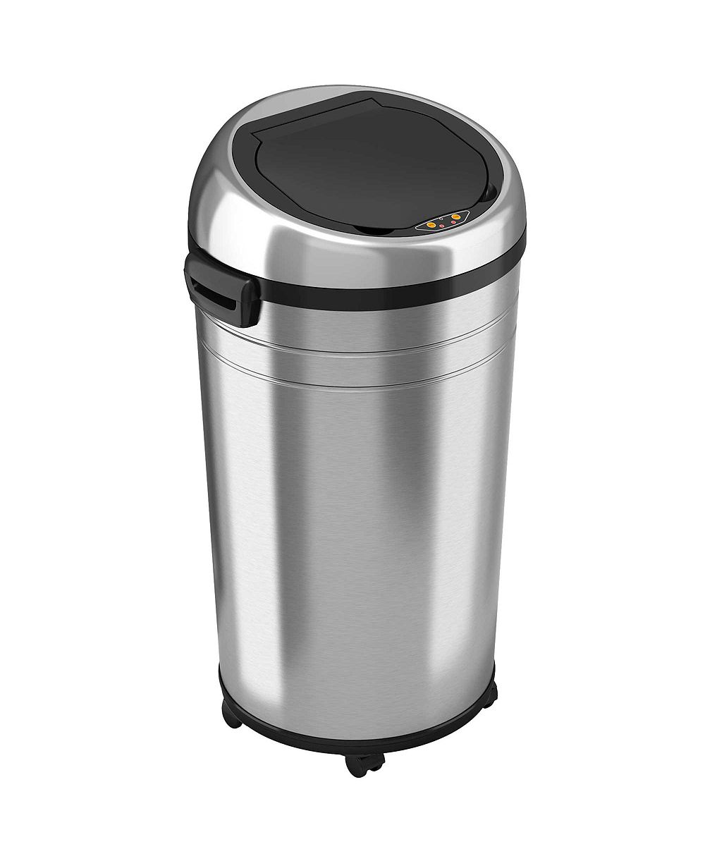 Мусорное ведро iTouchless 87 Liter / 23 Gallon Round Stainless Steel Sensor