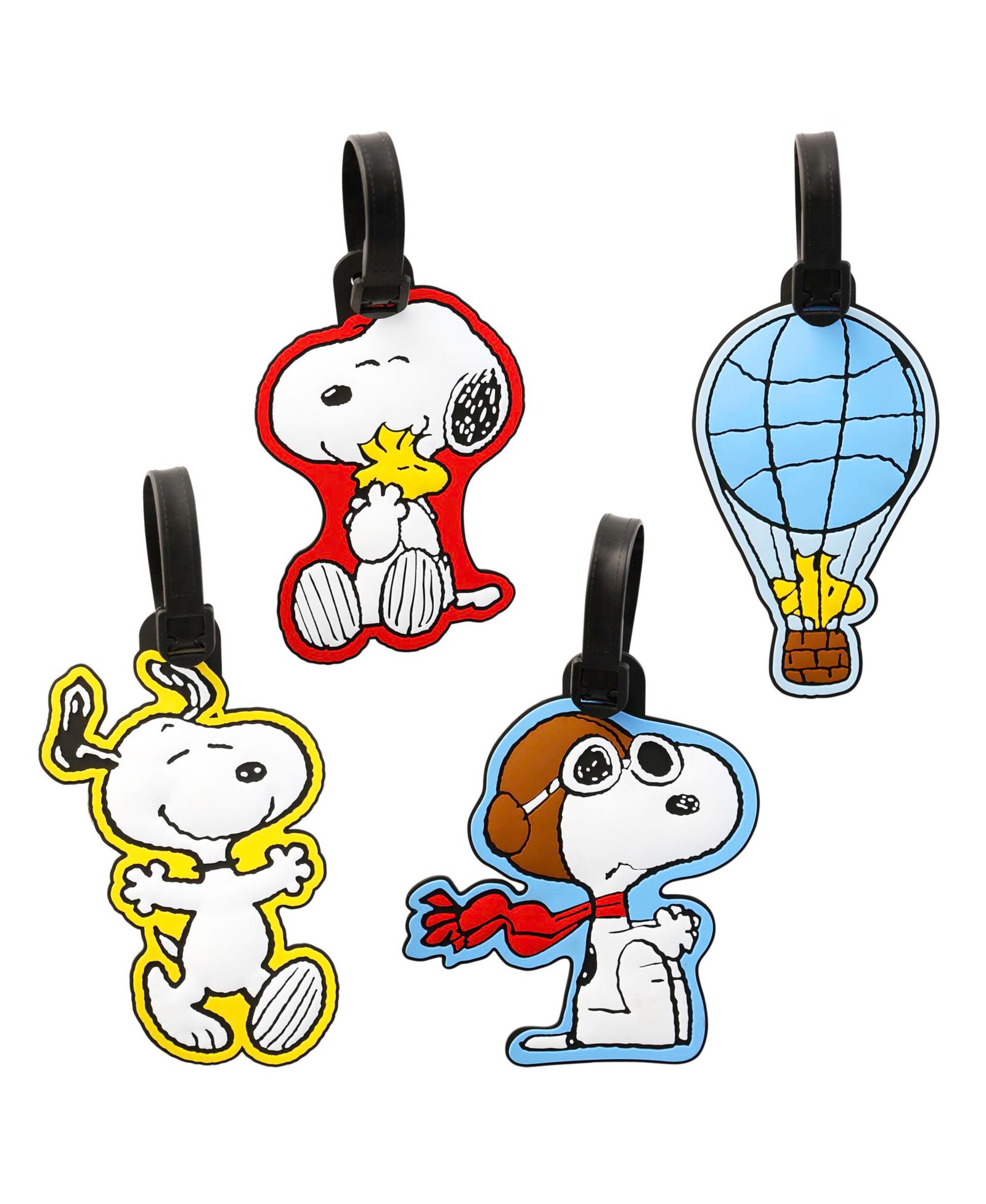 Бирка для багажа Peanuts Snoopy and Woodstock, набор из 4 шт. из ПВХ