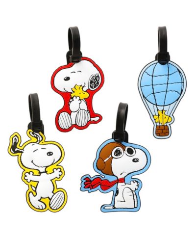Бирка для багажа Peanuts Snoopy and Woodstock, набор из 4 шт. из ПВХ