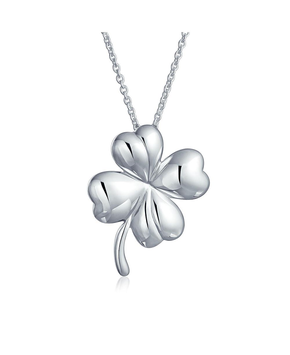 Bling Jewelry кулон в форме ирландского клевера Good Luck Fortune из стерлингового серебра