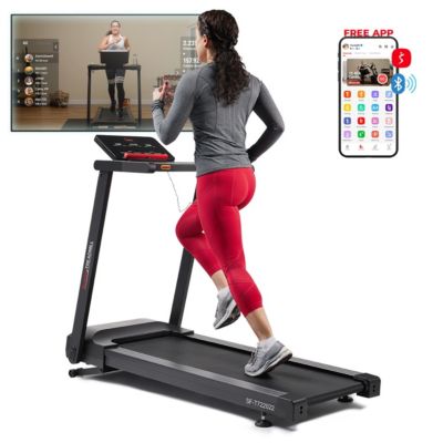 Беговая дорожка Sunny Health & Fitness с автоматическим наклоном и Bluetooth