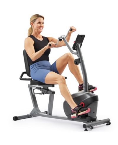Sunny Health & Fitness Smart Magnetic Recumbent Bike with Hand Cycle