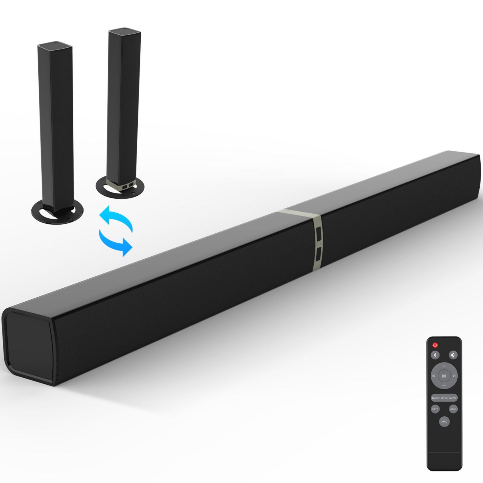 Cowin саундбар для TV с поддержкой Bluetooth, ARC/Optical/AUX