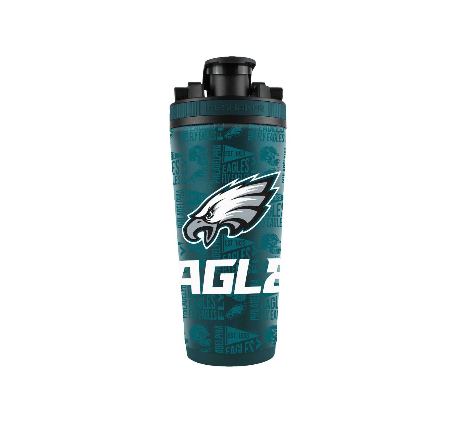 Ice Shaker Philadelphia Eagles 26oz. 4D Stainless Steel Ice Shaker Bottle
