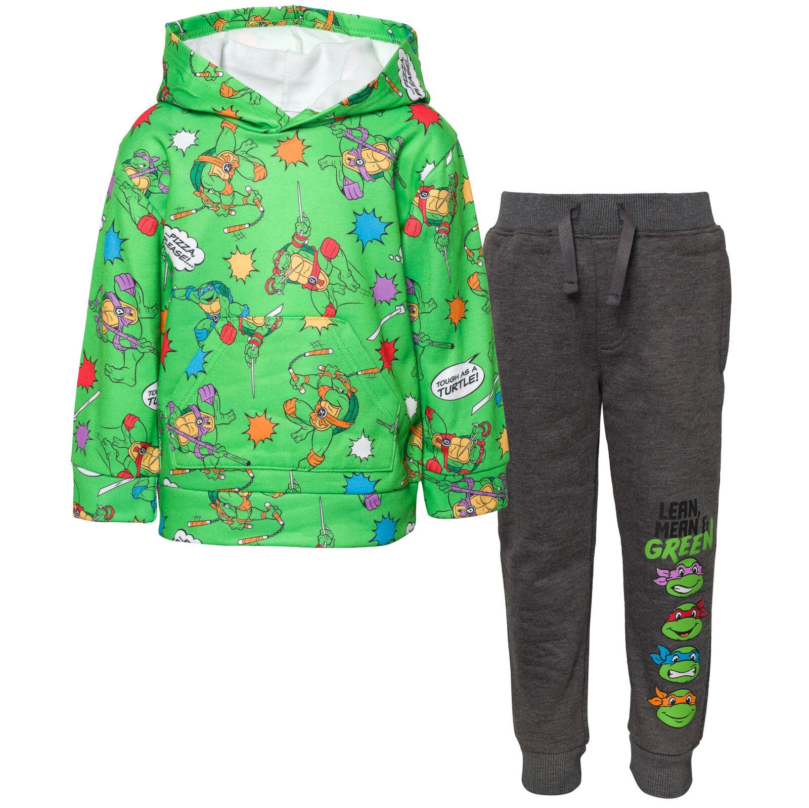 Teenage Mutant Ninja Turtles Toddler Boys Fleece Pullover Hoodie и Pants Outfit Set